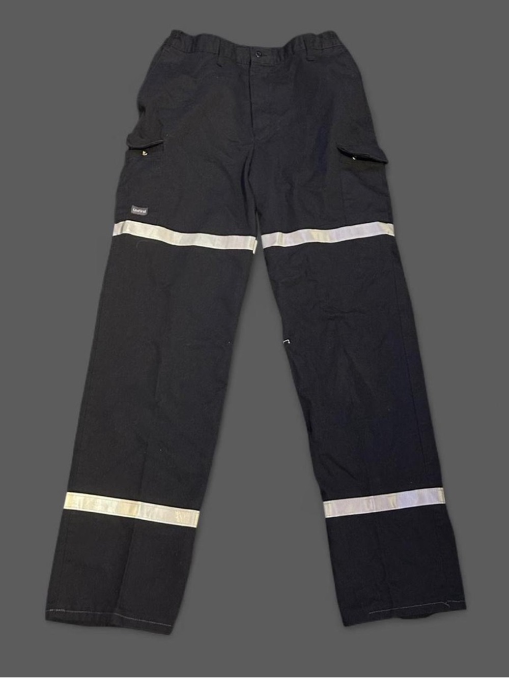 Men's Black Work Pants with Reflective Tape